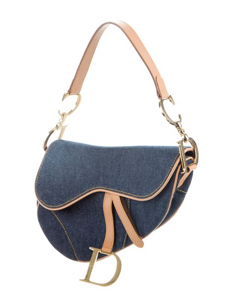 vintage dior denim saddle bag|dior saddle bag original.